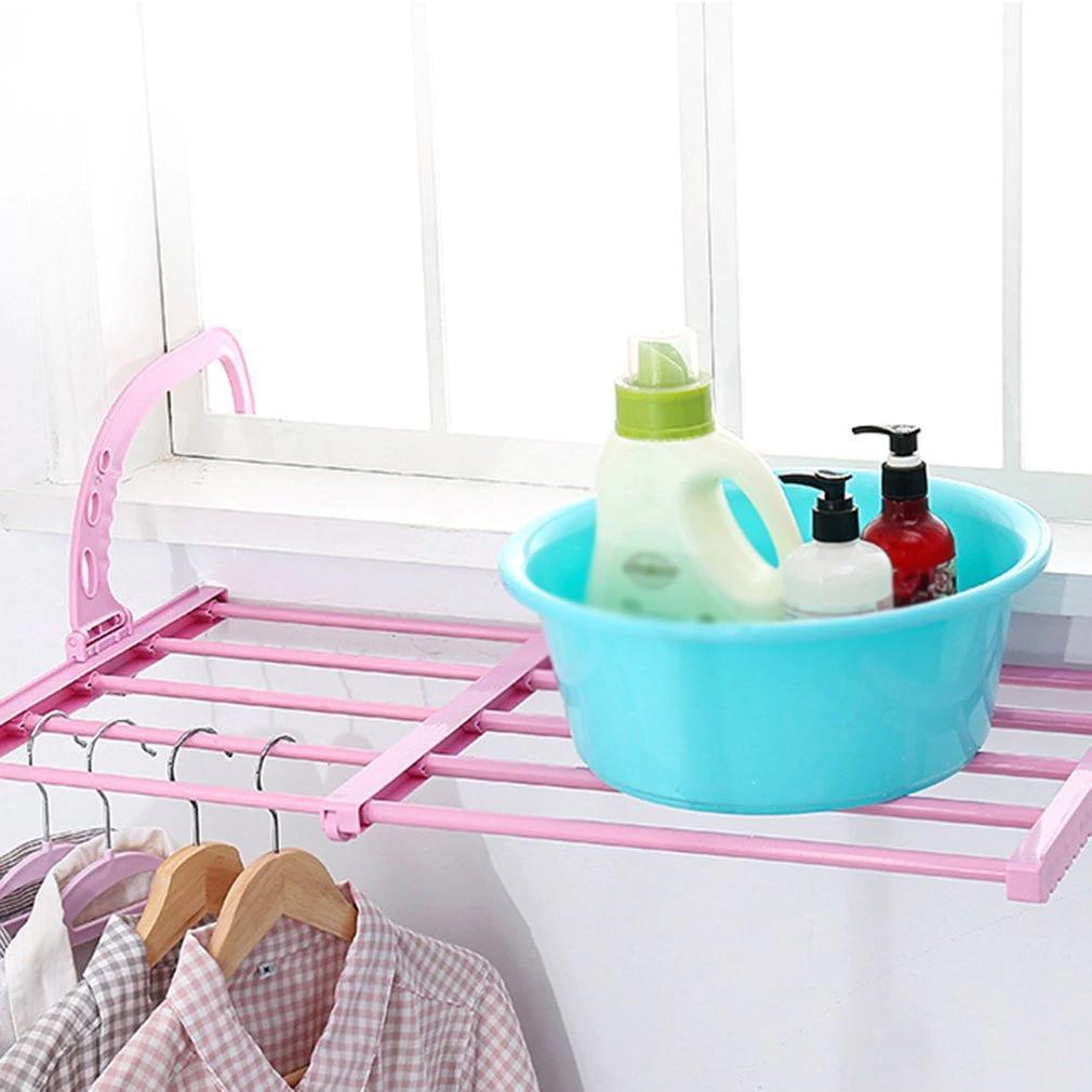 0705 Multi-function Hanging Window Sill Drying Rack Easy Folding Drying Rack Balcony Retractable Drying Shoe Rack - SkyShopy 0705 Multi-function Hanging Window Sill Drying Rack Easy Folding Drying Rack Balcony Retractable Drying Shoe Rack - SkyShopy